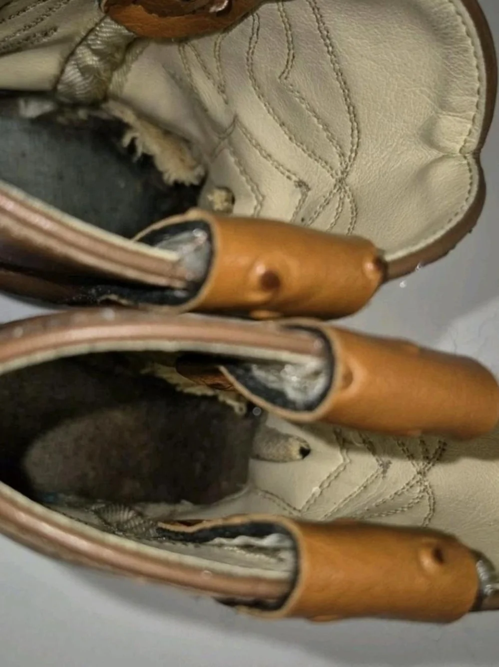 Old West Two-Tone Brown Kids Western Boots